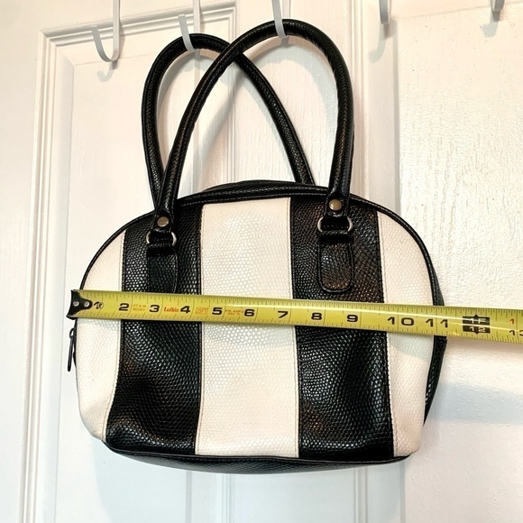 Vintage Gintano purse Striped 90s dome bag y2k 90s tote handbag top satchel - Picture 4 of 7